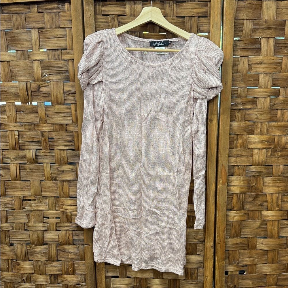 Vintage Jeff Gallano Pink Long Sleeve Knit Dress